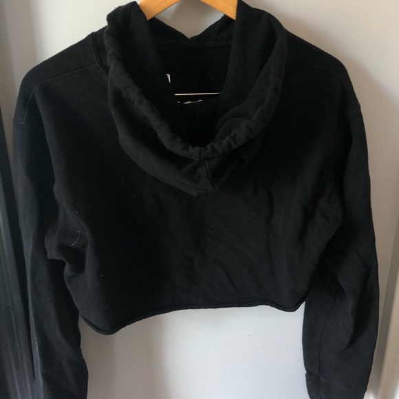 Black Cropped Hoodie - Picture 2 of 2